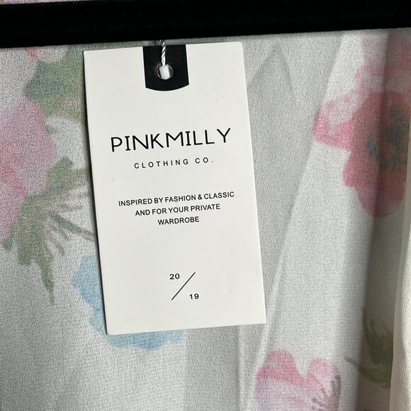 Pink Milly Floral Open Kimono Size Medium - Picture 4 of 8